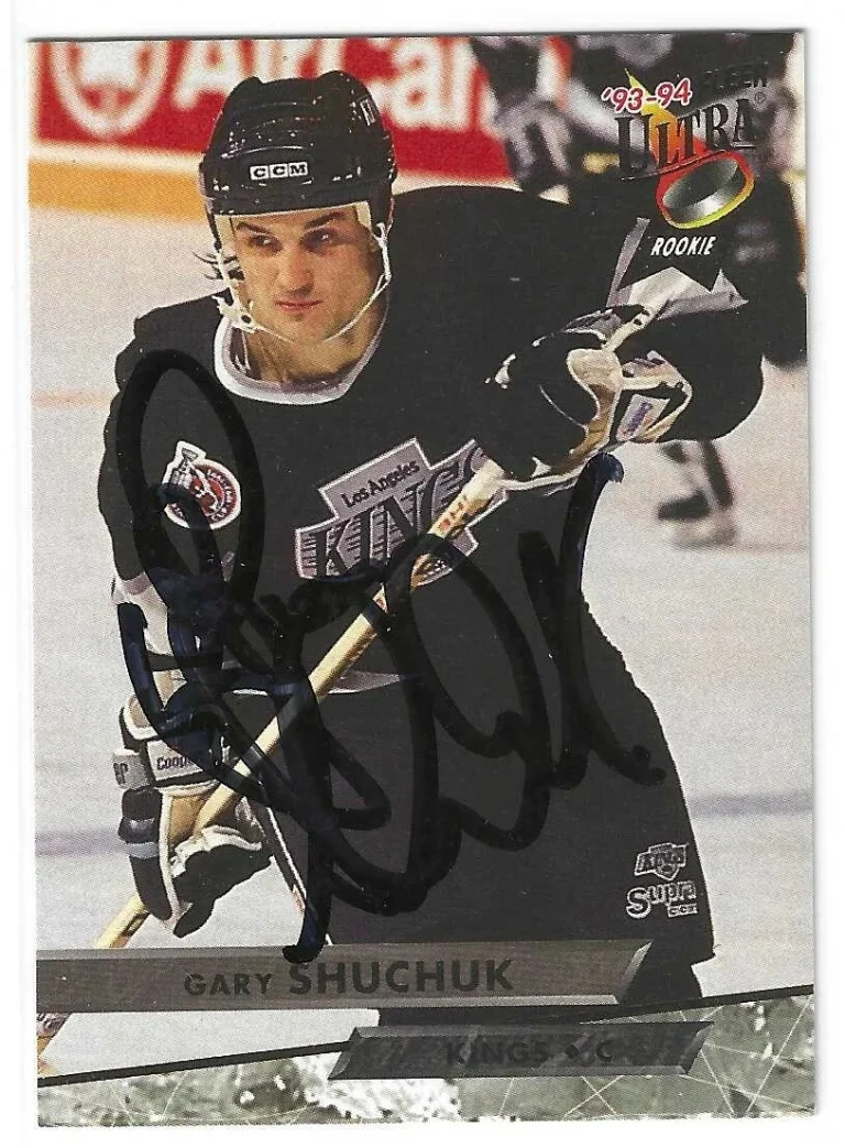 Gary Shuchuk Signed 1993/94 Fleer Ultra Card #12 Los Angeles Kings