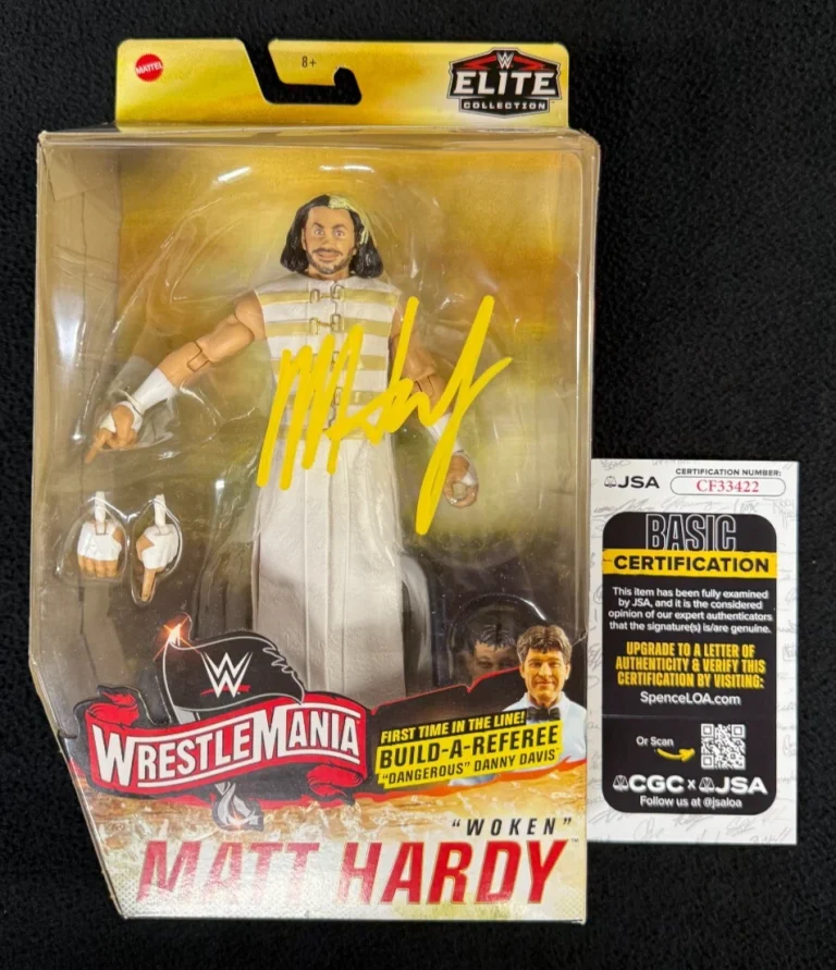 Matt Hardy Signed Woken WWE WrestleMania Elite Action Figure JSA COA