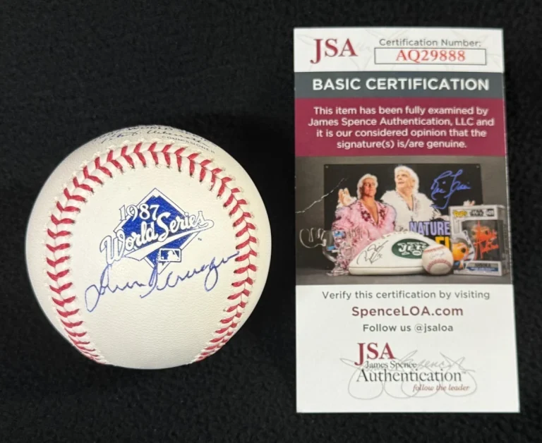 Juan Berenguer Signed  Minnesota Twins 1987 World Series Baseball JSA COA