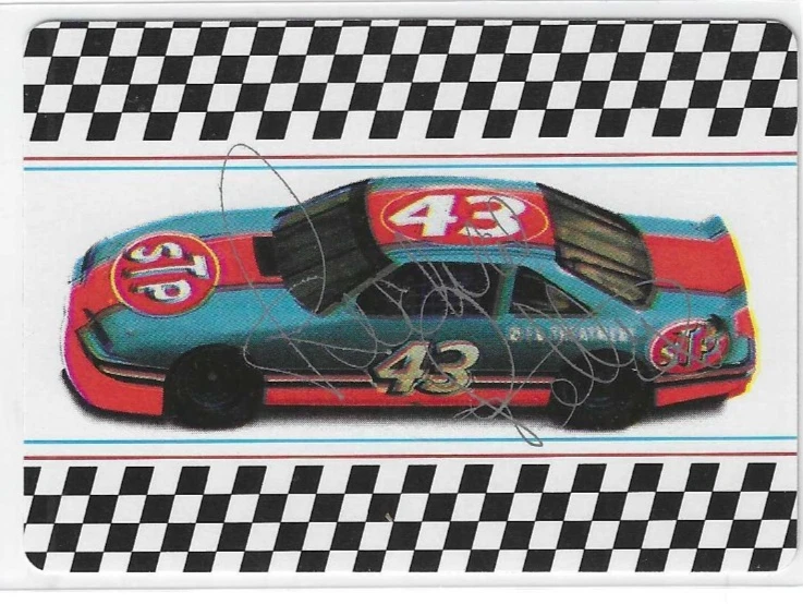 Richard Petty Signed 1992 STP Playing Two Of Clubs  Card NASCAR