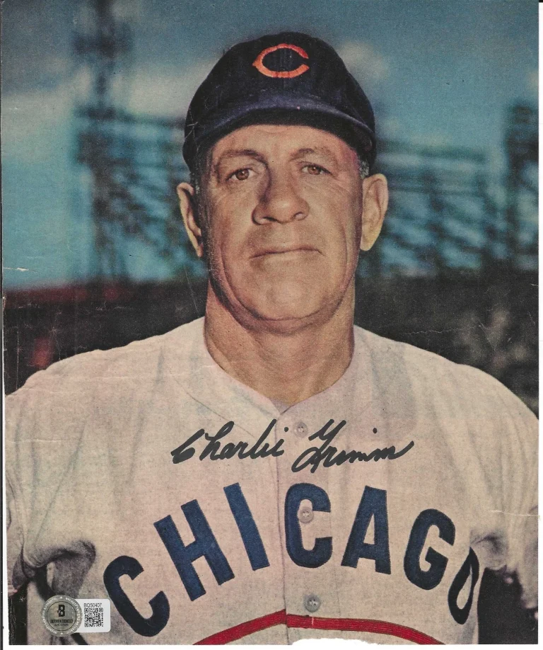 Charlie Grimm Signed Chicago Cubs 8x9.5 Magazine Page Photo Beckett COA