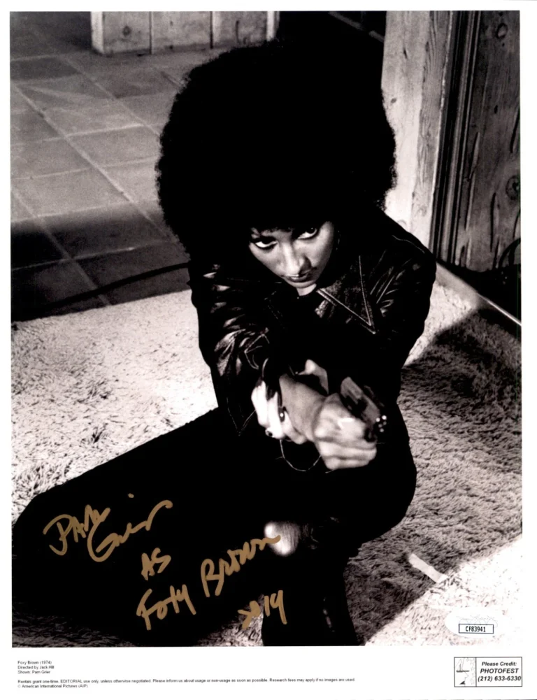 Pam Grier Signed & Inscribed Foxy Brown Publicity 8.5x11 Photo #1 JSA COA
