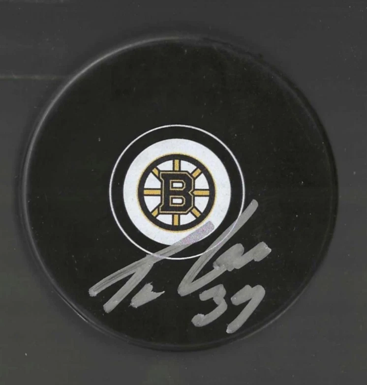 Travis Green Signed Boston Bruins Puck