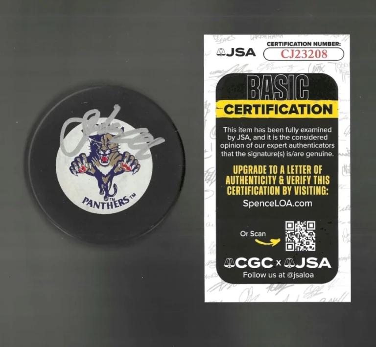 John Vanbiesbrouck Signed Florida Panthers Trench Puck JSA COA 2026 USA Olympics