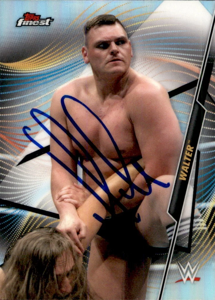 WALTER Signed 2020 Topps Finest WWE NXT UK Refractor Card #100 GUNTHER