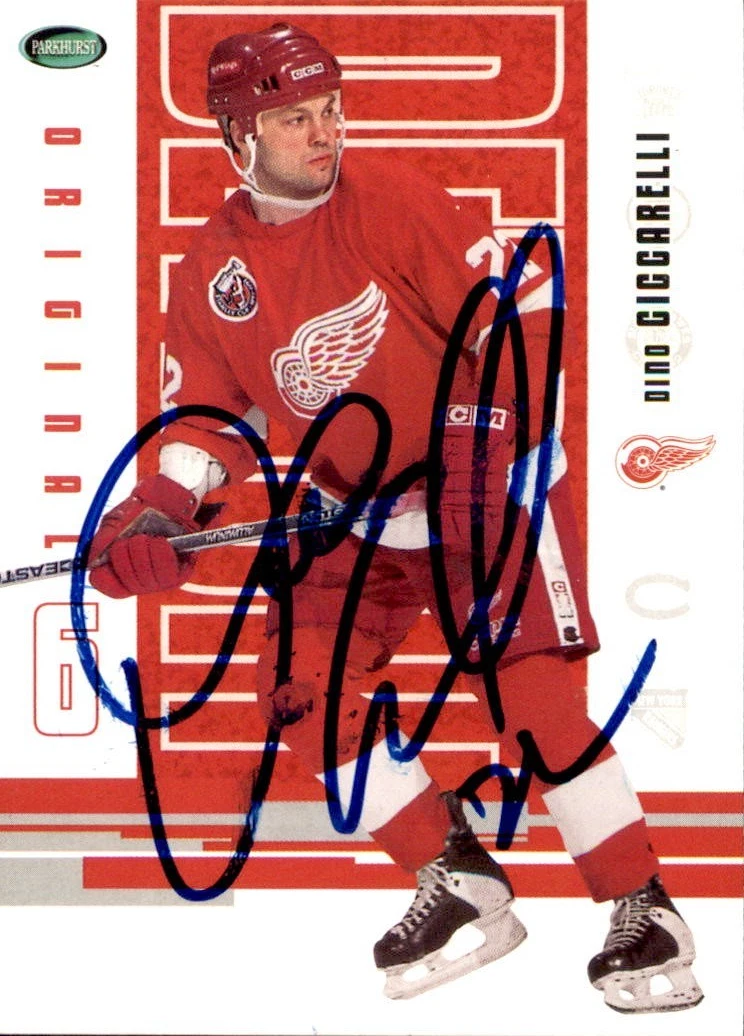 Dino Ciccarelli Signed 2003 Parkhurst Original 6 Card #46 Detroit Red Wings