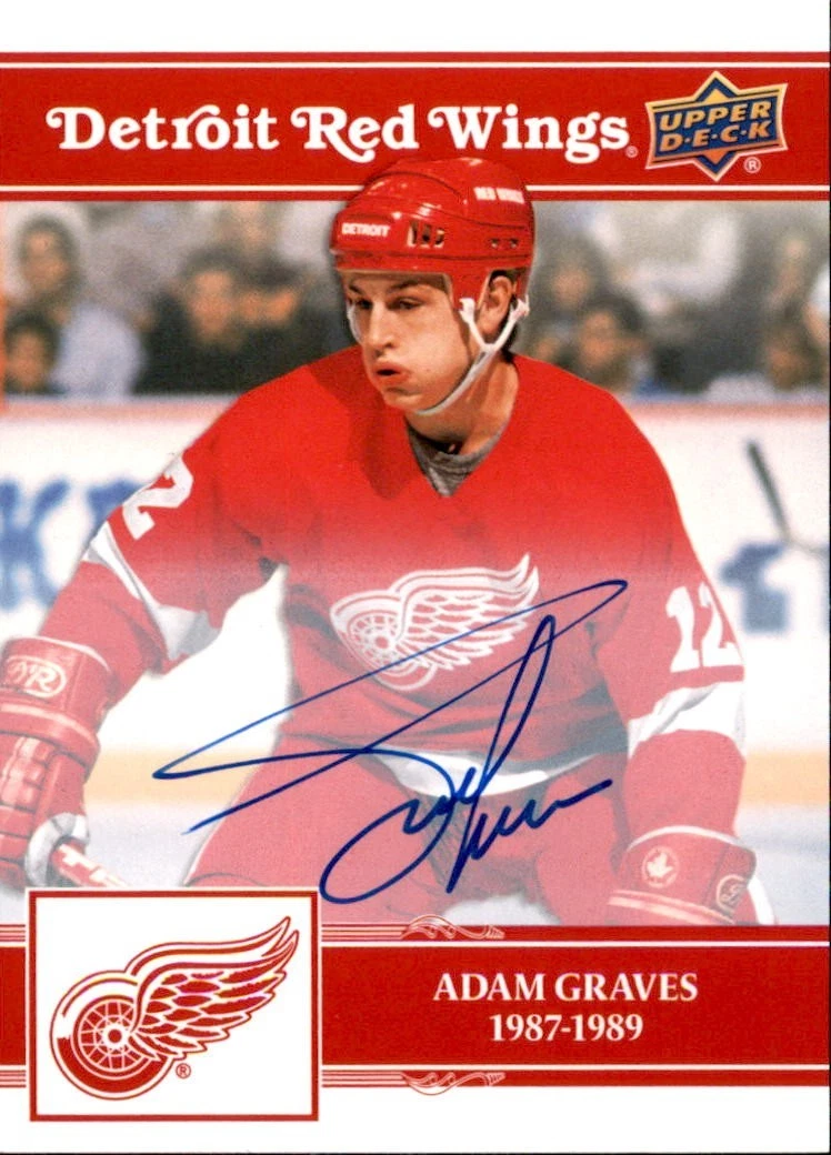 Adam Graves 2025/26 Upper Deck Detroit Red Wings Centennial Auto Card #73