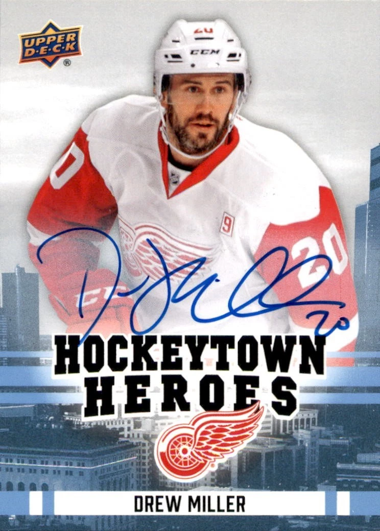Drew Miller 2025/26 Upper Deck Detroit Red Wings Centennial Auto Card #HH-8