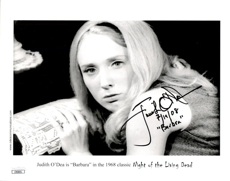 Judith O'Dea Signed Inscribed Night Of The Living Dead 8x10 Photo #1 JSA COA