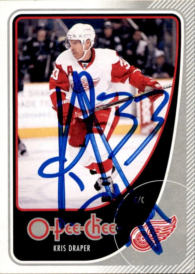 Kris Draper Signed 2010/11 O-Pee-Chee Card #214