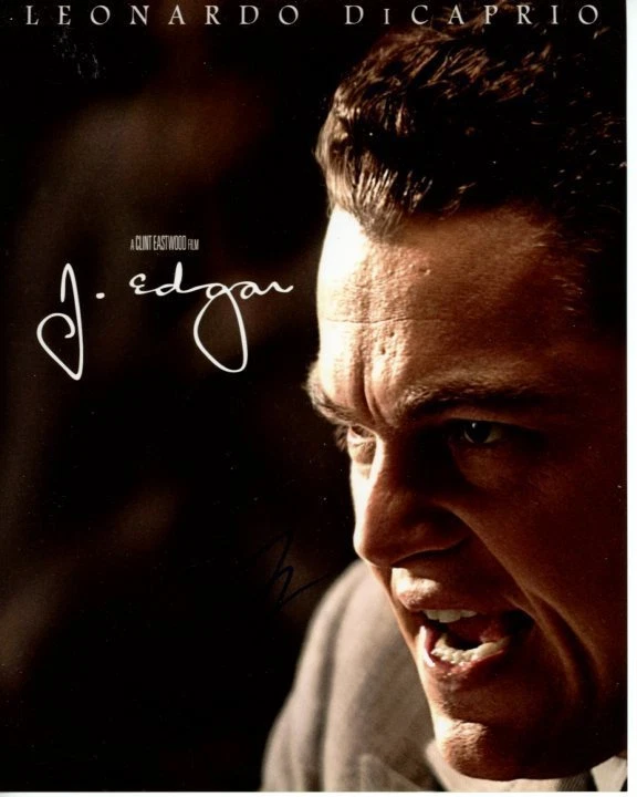LEONARDO LEO DICAPRIO signed 8x10 CLINT EASTWOOD'S J. EDGAR HOOVER photo