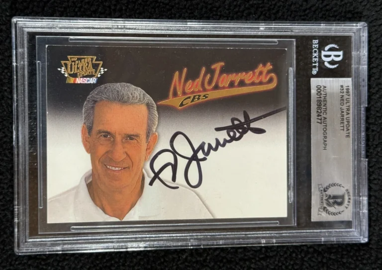 Ned Jarrett Signed 1997 Fleer Ultra Update Card #32 BAS Certified