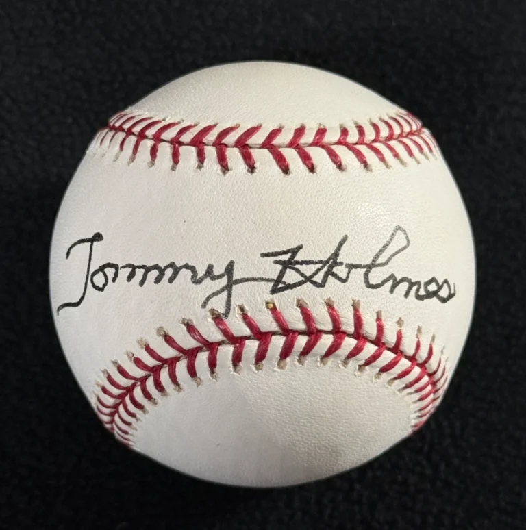 Tommy Holmes Signed Boston Braves OML Baseball Beckett COA