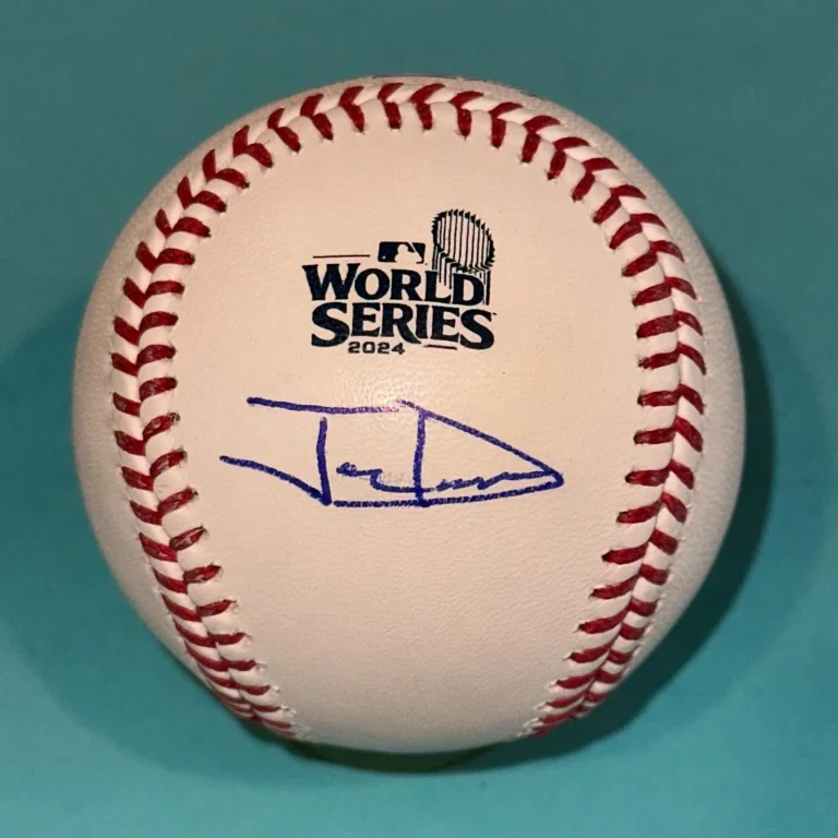 JOE DAVIS (Dodgers) Signed Official 2024 WORLD SERIES Baseball Beckett (BAS)