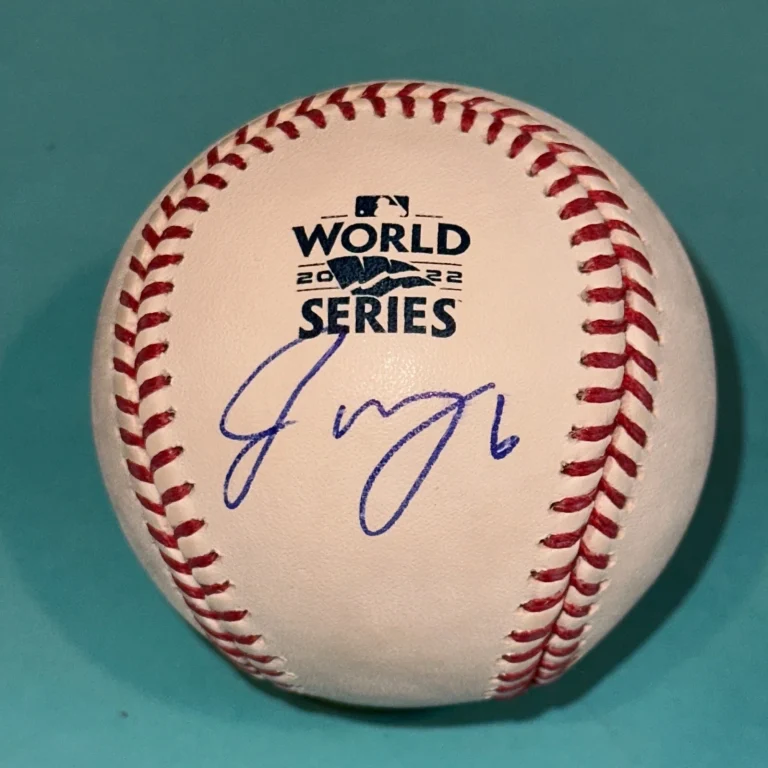 JAKE MEYERS (Astros) Signed Official 2022 WORLD SERIES Baseball Beckett (BAS)