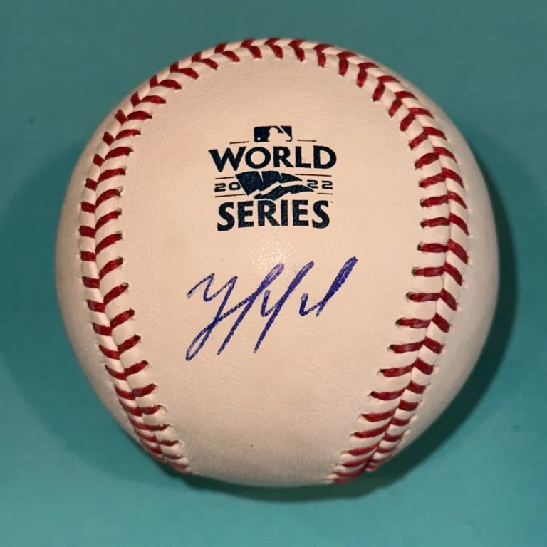 YORDAN ALVAREZ (Astros) Signed Official 2022 WORLD SERIES Baseball Beckett (BAS)