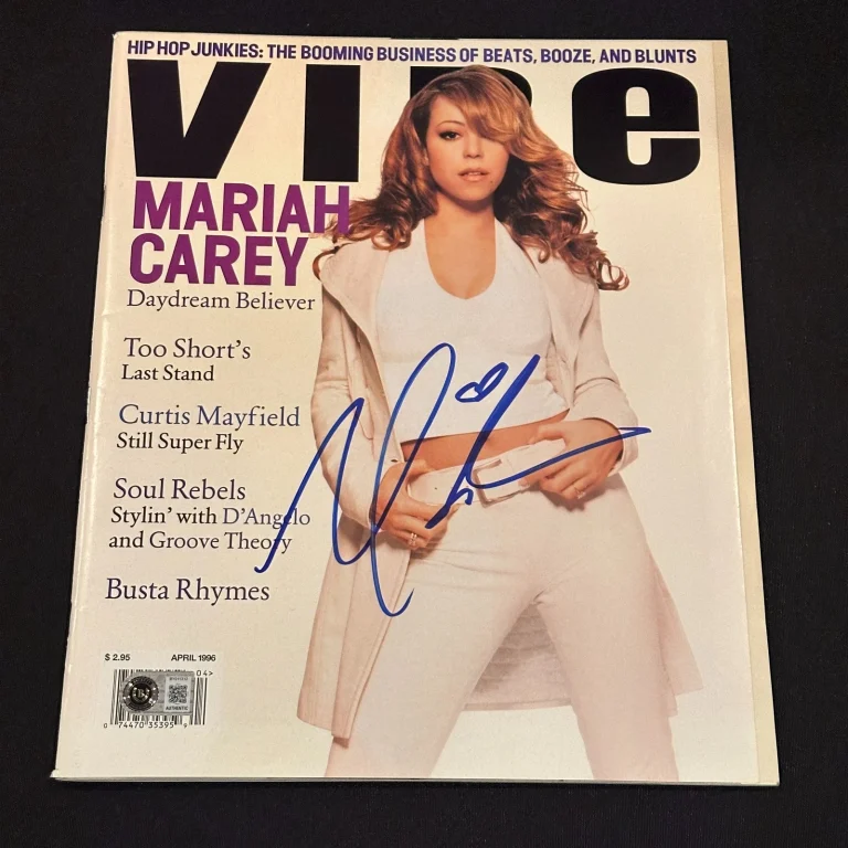MARIAH CAREY Signed VIBE Magazine Beckett (BAS) Authenticated