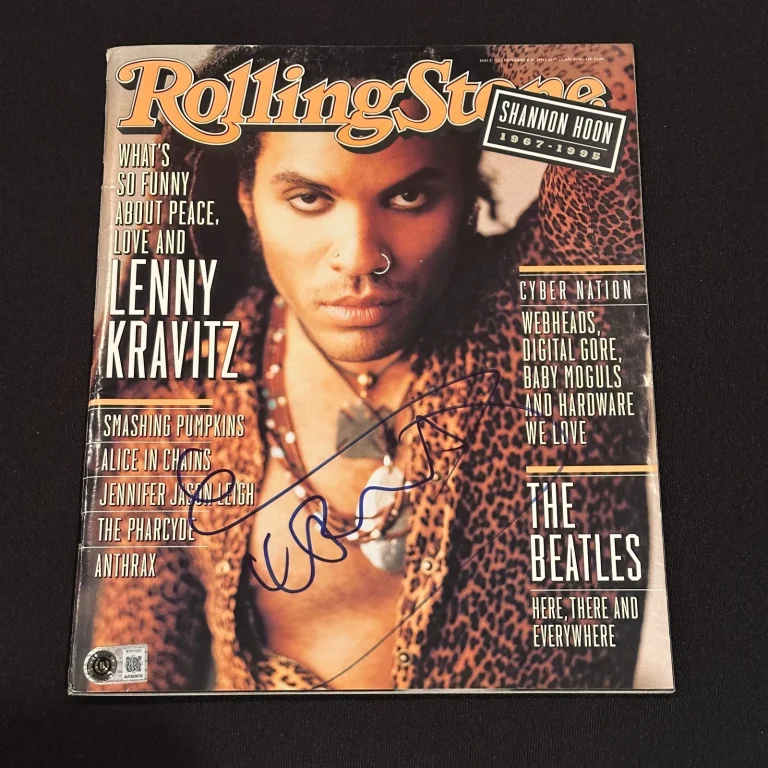 LENNY KRAVITZ Signed ROLLING STONE Magazine Beckett (BAS) Authenticated