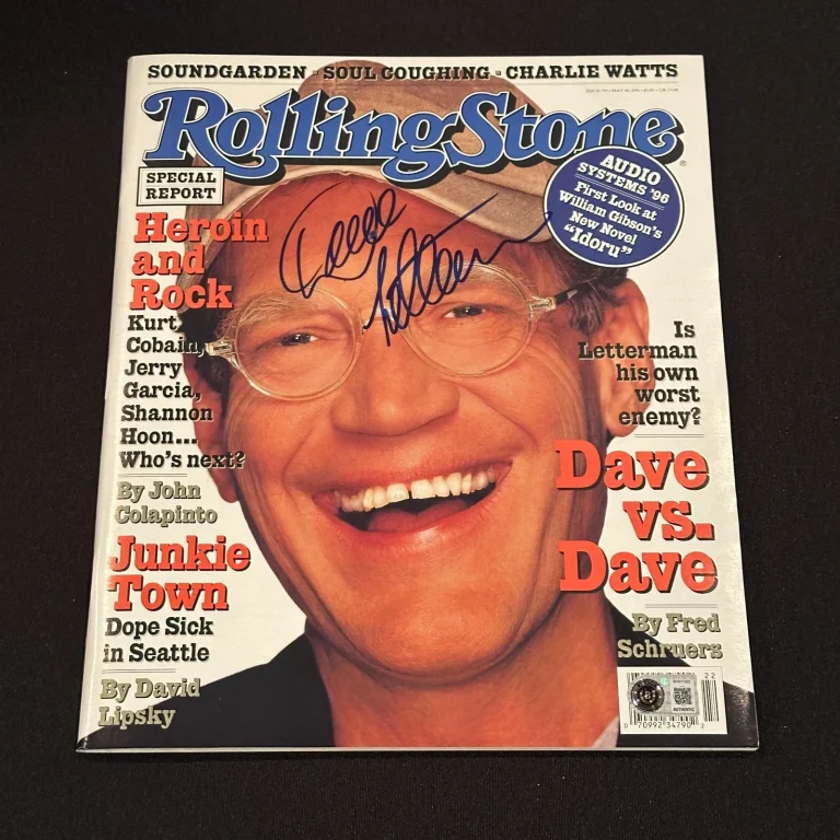 DAVID LETTERMAN Signed ROLLING STONE Magazine Beckett (BAS) Authenticated