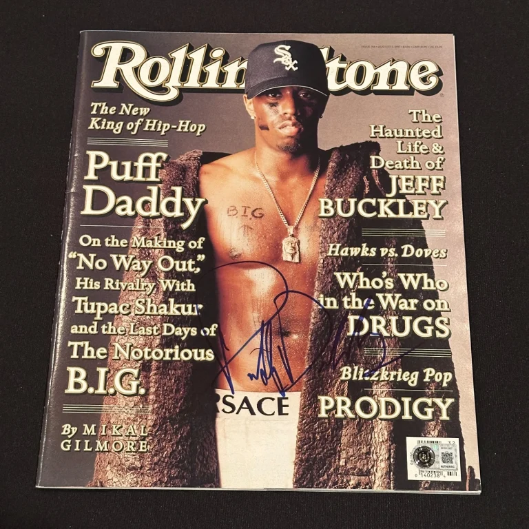 PUFF DADDY P'DIDDY Signed ROLLING STONE Magazine Beckett (BAS) Authenticated