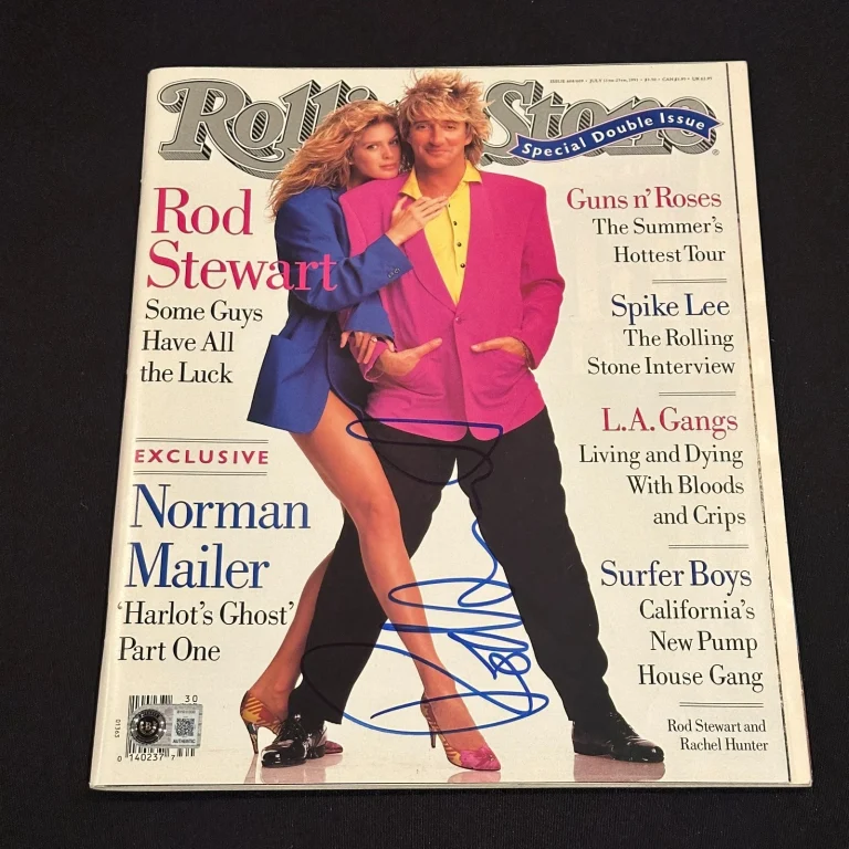 ROD STEWART Signed ROLLING STONE Magazine Beckett (BAS) Authenticated