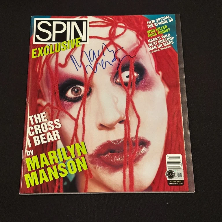 MARILYN MANSON Signed SPIN Magazine Beckett (BAS) Authenticated