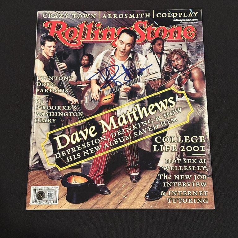 DAVE MATTHEWS Signed ROLLING STONE Magazine Beckett (BAS) AUTO 10