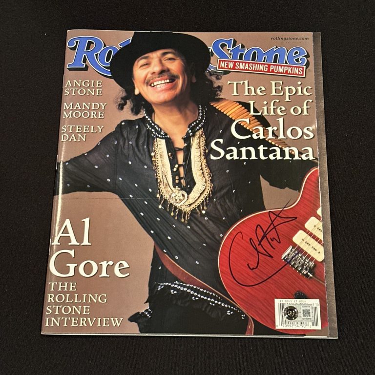 CARLOS SANTANA Signed ROLLING STONE Magazine Beckett (BAS) AUTO 10