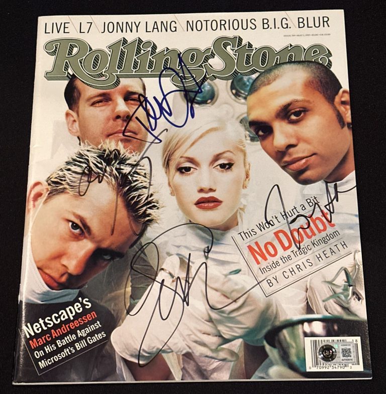 NO DOUBT Signed ROLLING STONE Magazine Beckett (BAS) Authenticated - COMPLETE!