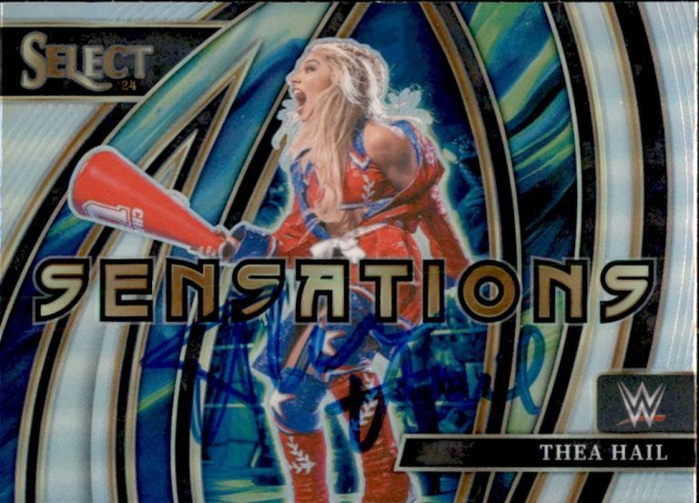 Thea Hail Signed 2024 Panini Select Prizm Sensations WWE NXT Card #7 Chase U