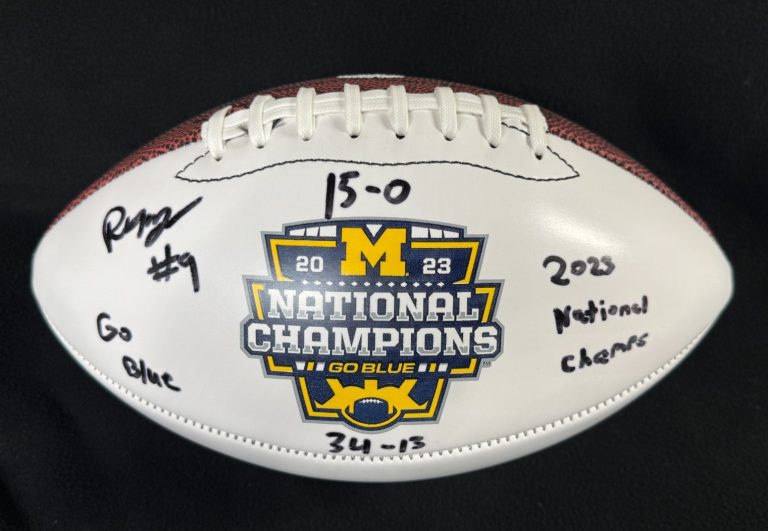 Rod Moore Signed Inscribed Michigan Wolverines National Champions Football