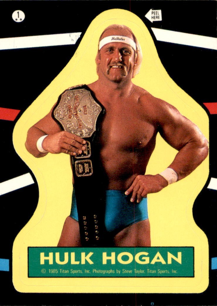 Hulk Hogan 1985 Titan Sports Sticker Puzzle Piece Card WWE WWF