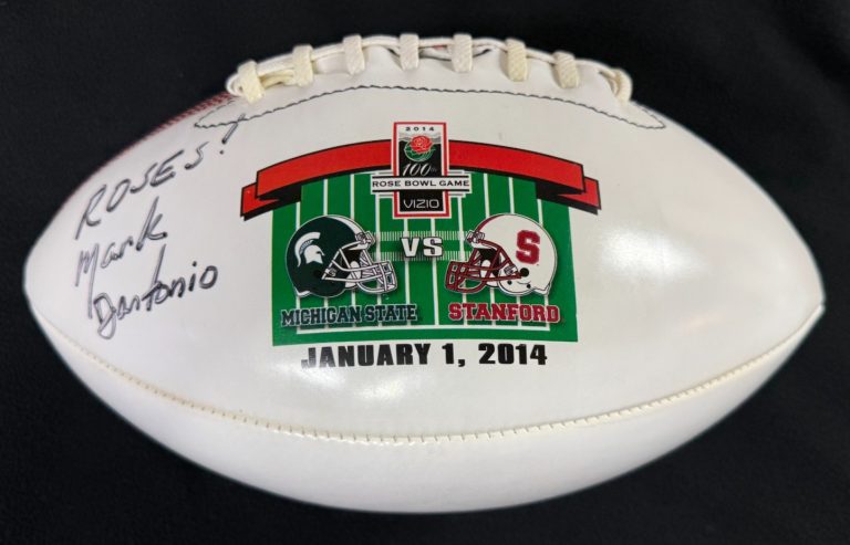 Mark Dantonio Signed Michigan State Spartans 2014 Rose Bowl Football JSA COA