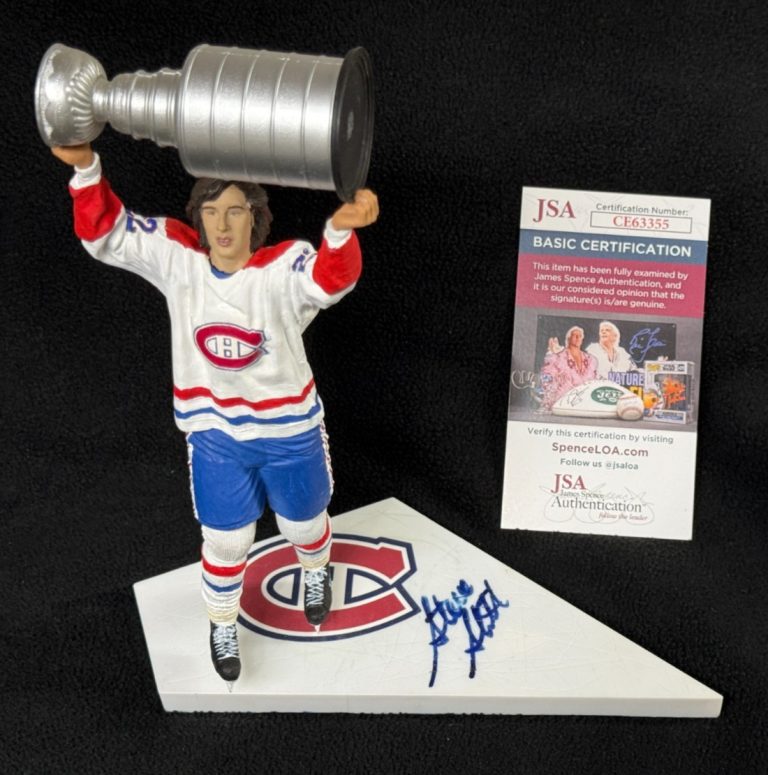 Steve Shutt Signed Montreal Canadiens Custom McFarlane Cup Figure JSA COA