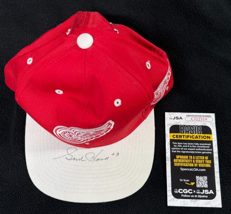 Gordie Howe Signed Detroit Red Wings Snap Back Hat JSA COA