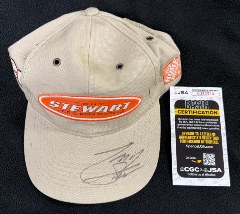Tony Stewart Signed NASCAR Home Depot Joe Gibbs Racing Hat JSA COA