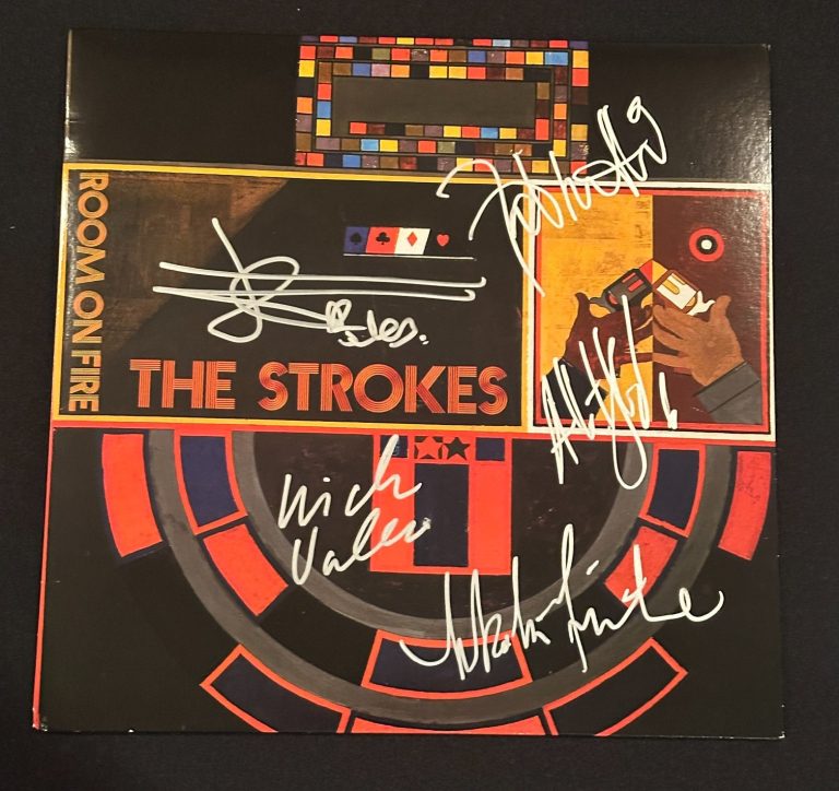 THE STROKES Signed Room on Fire LP ALBUM COVER Beckett (BAS) LOA - COMPLETE!