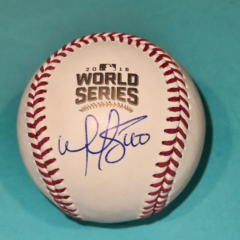 WILLSON CONTRERAS (Cubs) Signed Official 2016 WORLD SERIES Baseball Beckett BAS