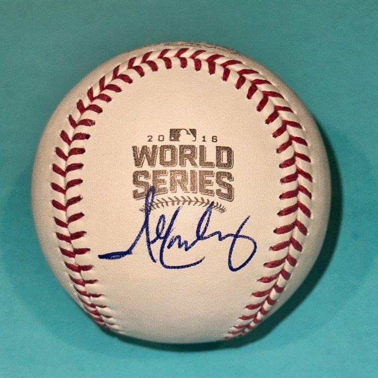 JOHN LACKEY (Cubs) Signed Official 2016 WORLD SERIES Baseball Beckett (BAS)