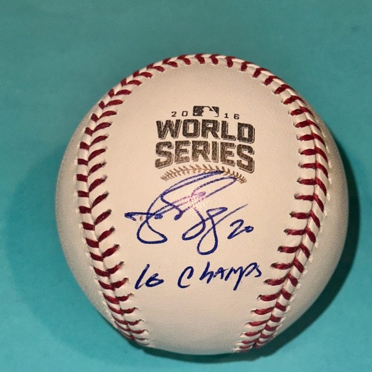 MATT SZCZUR (Cubs) Signed Official 2016 WORLD SERIES Baseball Beckett BAS w/ Ins