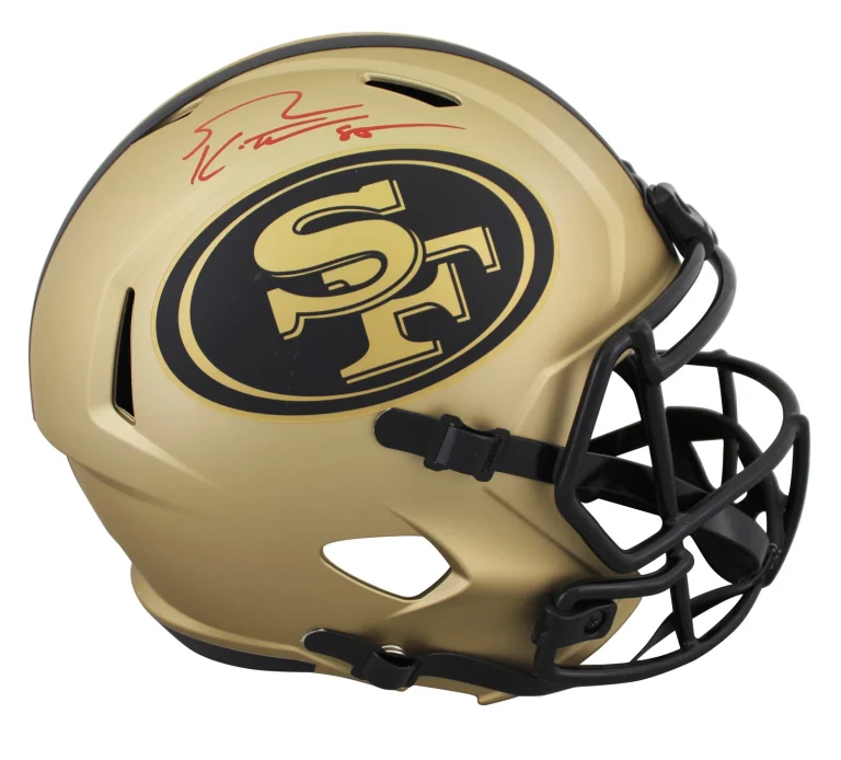 49ers George Kittle Signed Rave Full Size Speed Rep Helmet BAS Witnessed