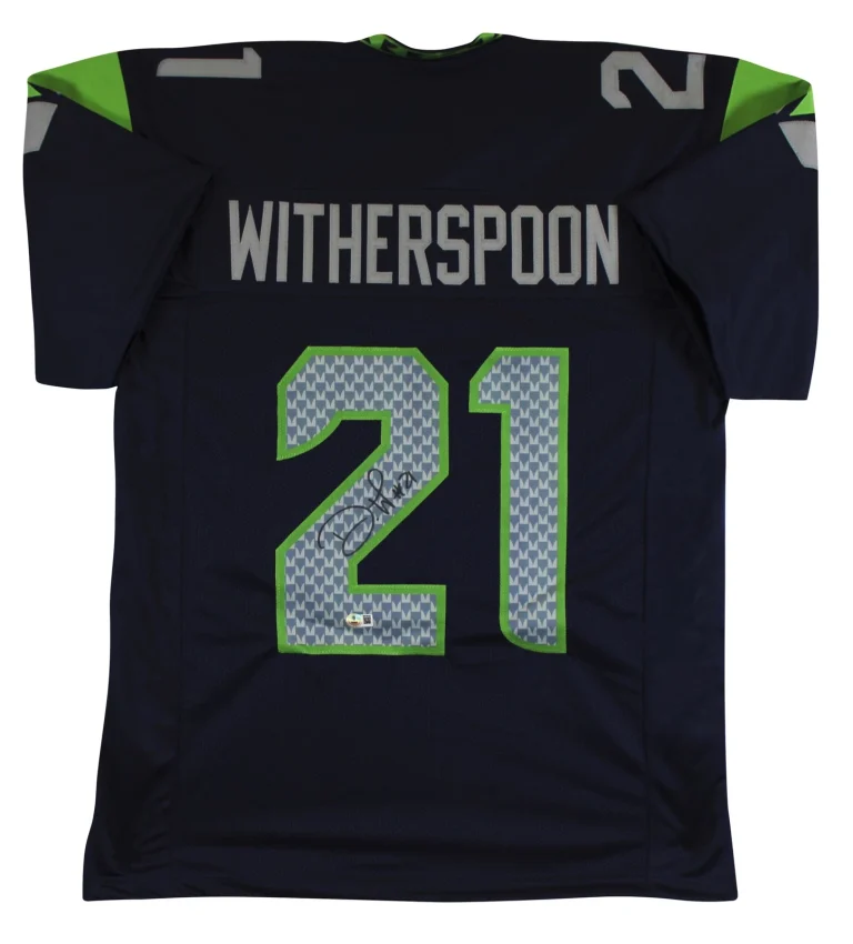 Devon Witherspoon Authentic Signed Navy Pro Style Jersey BAS Witnessed