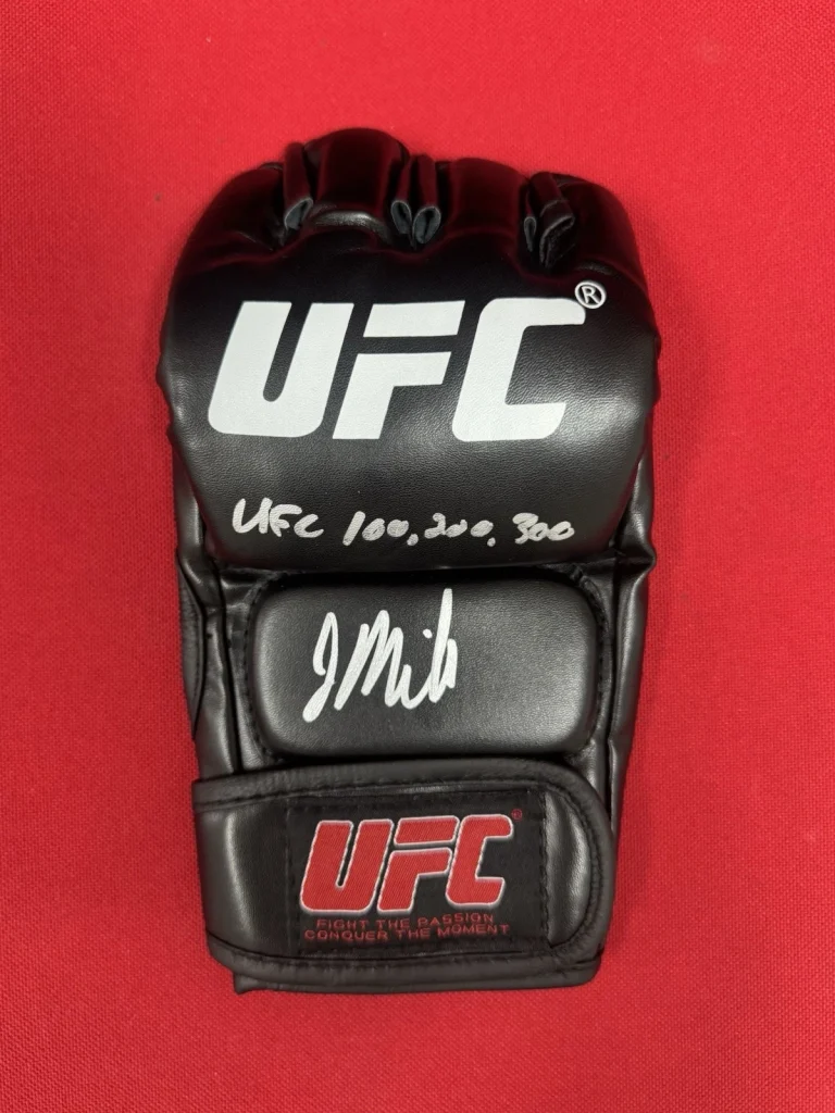 Jim Miller Fighter Autographed UFC Glove “UFC 100 200 300” BAS Beckett BAS COA