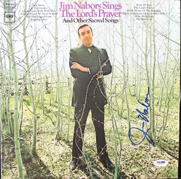 Jim Nabors The Lords Prayer Signed Album Cover W/ Vinyl PSA/DNA #V16060