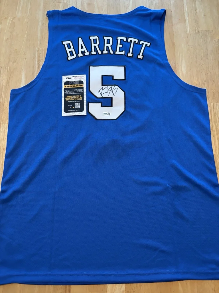 RJ Barrett Signed Autographed Duke Blue Devils Jersey Jsa Coa