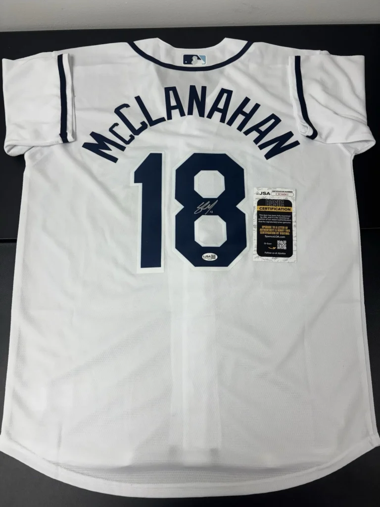 Shane McClanahan Signed Autographed Tampa Bay Rays Jersey JSA COA Certified