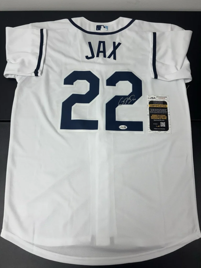 Griffin Jax Signed Autographed Tampa Bay Rays Jersey. Jsa Coa