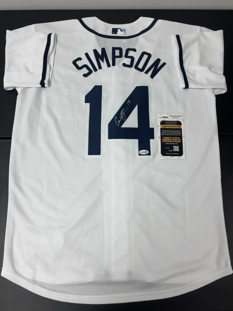 Chandler Simpson Signed Tampa Bay Rays Jersey Autographed Jersey JSA COA