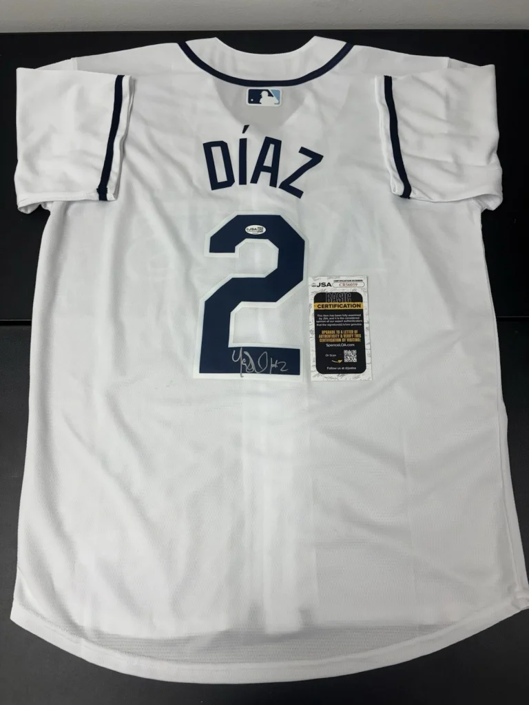 Yandy Diaz Tampa Bay Rays Signed Autographed Jersey JSA COA Certified
