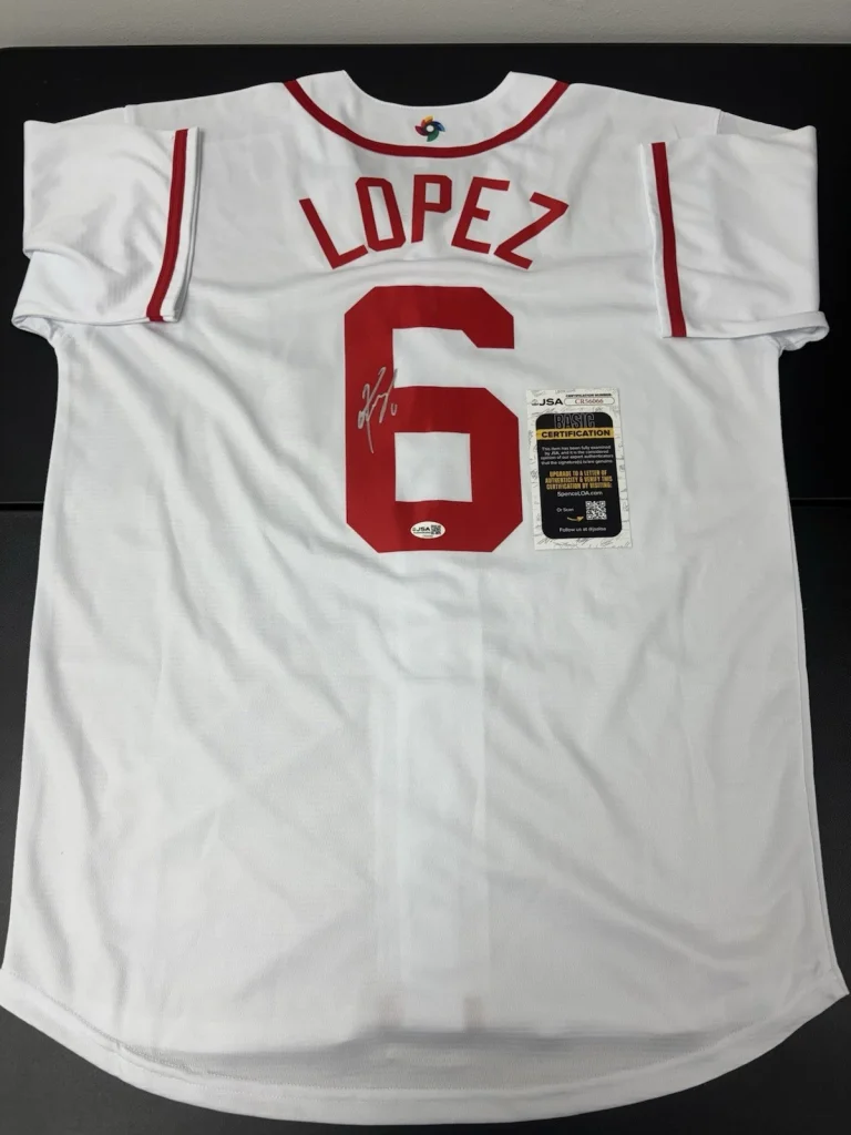 Otto Lopez Signed Autographed Team Canada Jersey. Miami Marlins. JSA Coa